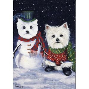 Precious Pets Garden Flag - Westie Self Portrait 12" x 18"